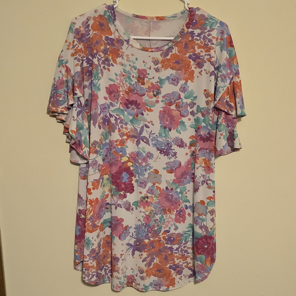 Vibrant Floral Women's Blouse